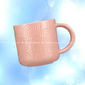 🆕✨SHIMMERY✨ Starbucks 2024 Spring Pearlescent Peach Pink Ceramic Mug 16oz 🌷✨